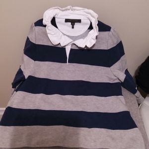 Marc Jacobs Woman's Striped Collared Top